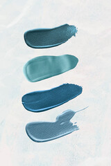 Obraz premium Metallic blue brush strokes collection vector