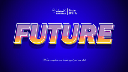 Editable text effect in the future style