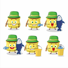 A fisherman dried tomato cartoon picture catch a big fish