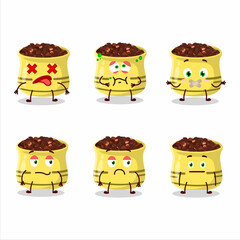 Dried tomato cartoon character with nope expression