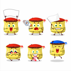 Mascot design style of dried tomato character as an attractive supporter