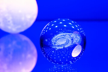 アンドロメダ大星雲とスーパームーンの宇宙