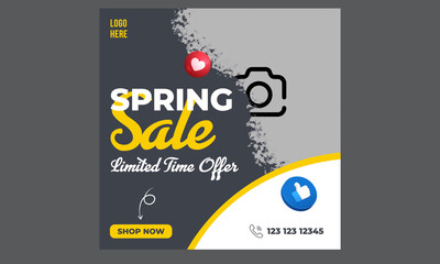 Spring Sale Social Media Post Template