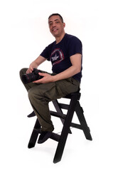 positive image of middle aged black photographer, black and British, ethnic minorities