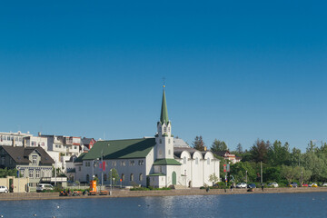Fr&iacute;kirkjan Church in Reykjavik, Iceland
