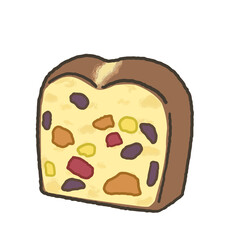 ドライフルーツがたっぷり入ったパウンドケーキ
