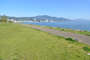 琵琶湖湖畔　滋賀県大津市浜大津
