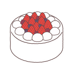 苺のホールケーキ