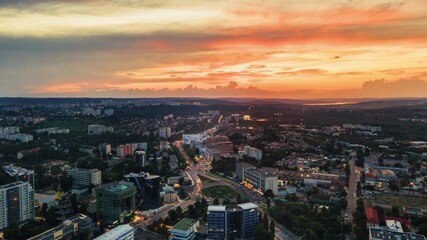 Fototapeta na wymiar Aerial drone view of Chisinau, Moldova