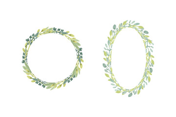 Leaves Wreath Watercolor