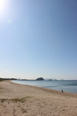 山口県光市虹ヶ浜海水浴場の景色