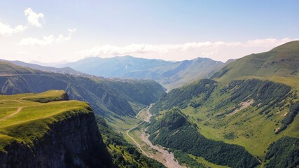 Fototapeta na wymiar Aerial drone view of nature in Georgia