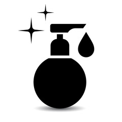Liquid soap dispenser vector icon