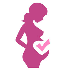 Obraz na płótnie Canvas Pregnancy friendly vector icon