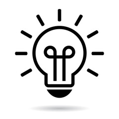 Light bulb vector icon