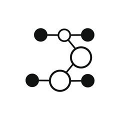 a collection of circles connected by a line