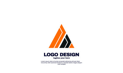 stock abstract creative corporate company business simple idea design triangle logo element brand identity design template colorful