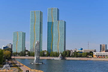astana , nur-sultan city, city, architecture, river, water, canal, europe, building, amsterdam,...