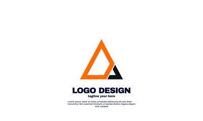 stock vector  creative corporate business company simple idea design triangle logo element identity design