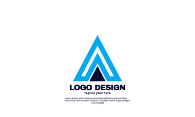 stock vector creative corporate business company simple idea design triangle logo element brand identity design template