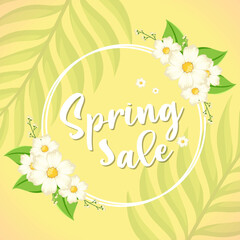 Spring sale banner template