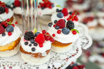 cake with berries