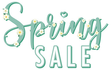 Spring sale banner template