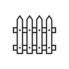 Fence icon vector. paling illustration sign. fencing symbol. hedge logo.
