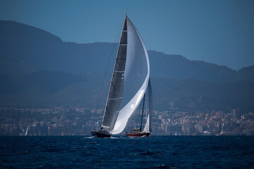 Two sailboat on the sea
