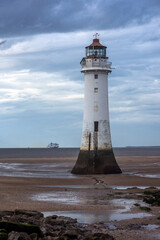 Fototapeta premium Perch Rock Lighthouse at New Brighton, UK