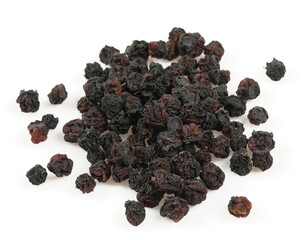 dried blueberries isolated on white background