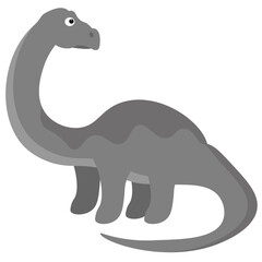 Vector dinosaur diplodocus on a white background.
