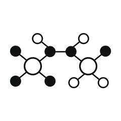 vector image of a molecular structure