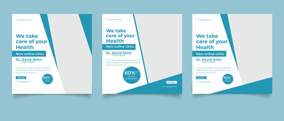 Online clinic poster template