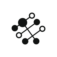 several black circles connected by lines