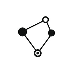 small big black circles connected by lines