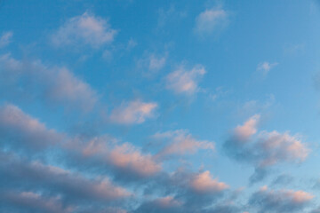 Cloudy sky at sunrise