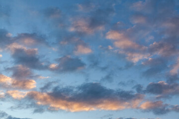 Cloudy sky at sunrise