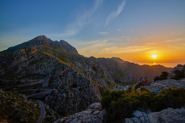 Beautiful mountain landscape on the island of Palma De Mallorca (Balearic Islands Spain)