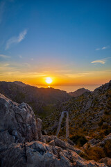 Beautiful mountain landscape on the island of Palma De Mallorca (Balearic Islands Spain)