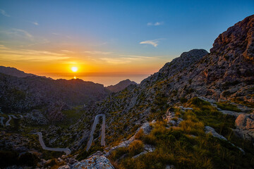 Beautiful mountain landscape on the island of Palma De Mallorca (Balearic Islands Spain)