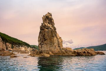 Seascape at dawn on the western shores of the Sea of Japan off the coast of Russia.