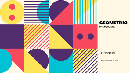 abstract geometric pattern with retro color © aditya
