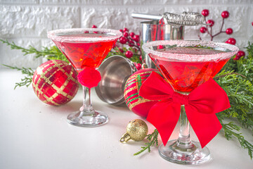 Santa hat martini