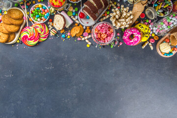 Selection of colorful sweets