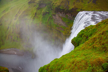 Islandia wodospad Skógafoss