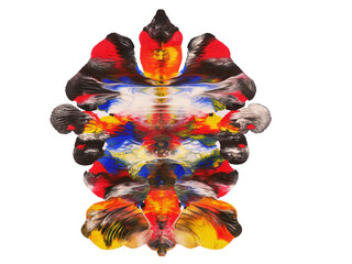 The part of the image created by the use of multicolored textures. abstract art background watercolor on white paper Creative rough textures are modern works of art.