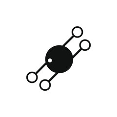 big and small circle connected by line