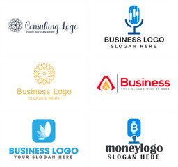 Podcast business consulting logo design 