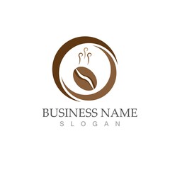 Obraz premium coffee bean icon vector illustration